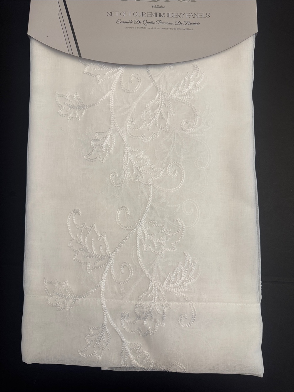 FLORA Collection Set Of Four Embroidery Panels - Extra Long - 37"x96" - Peyton - Picture 2 of 11